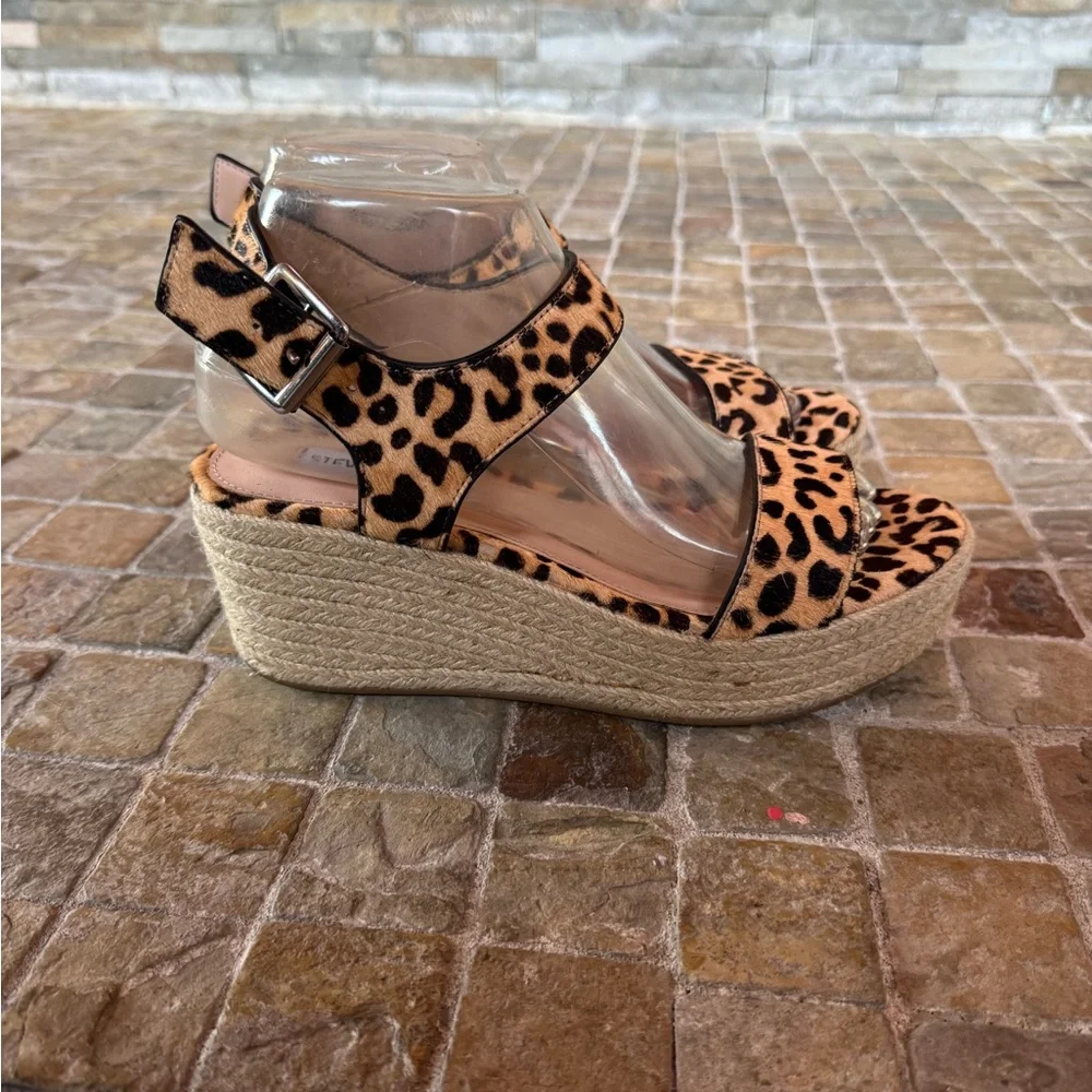 Steve Madden Leopard Print Wedge Sandals